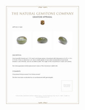 1.33 Ct. Cabochon Chrysoberyl from Ceylon (Sri Lanka) Appraisal