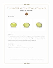 1.78 Ct. Cabochon Chrysoberyl from Ceylon (Sri Lanka) Appraisal