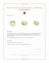 1.29 Ct. Cabochon Chrysoberyl from Ceylon (Sri Lanka) Appraisal