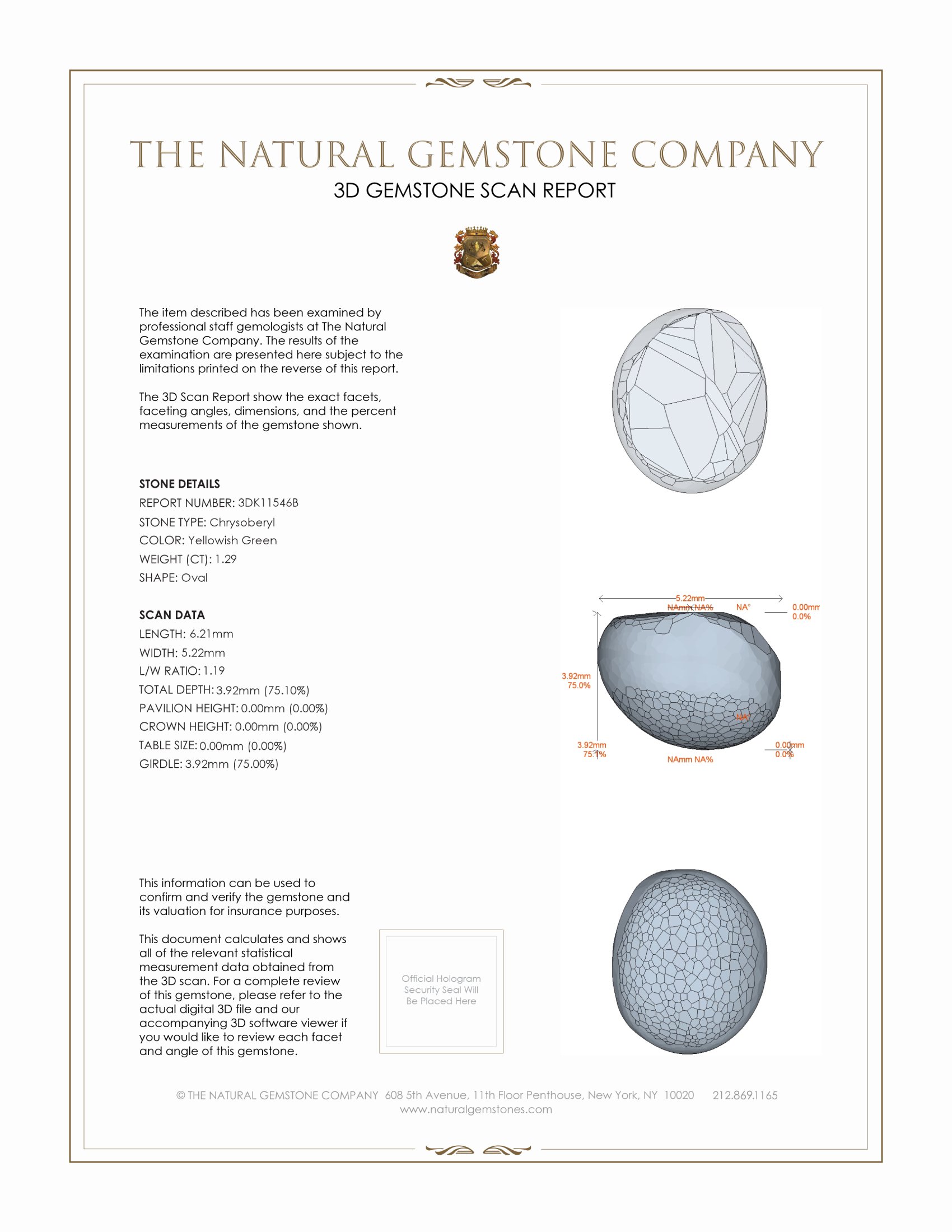 1.29 Ct. Cabochon Chrysoberyl from Ceylon (Sri Lanka)