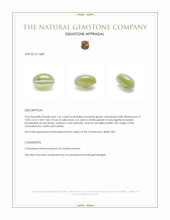 1.41 Ct. Cabochon Chrysoberyl from Ceylon (Sri Lanka) Appraisal