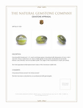 1.31 Ct. Cabochon Chrysoberyl from Ceylon (Sri Lanka) Appraisal