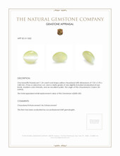 1.24 Ct. Cabochon Chrysoberyl from Ceylon (Sri Lanka) Appraisal