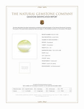 1.24 Ct. Yellow Cabochon Chrysoberyl from Ceylon (Sri Lanka) Scan Report