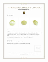 1.39 Ct. Cabochon Chrysoberyl from Ceylon (Sri Lanka) Appraisal
