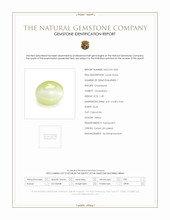 1.39 Ct. Yellow Cabochon Chrysoberyl from Ceylon (Sri Lanka) Scan Report