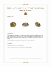 1.35 Ct. Cabochon Chrysoberyl from Ceylon (Sri Lanka) Appraisal