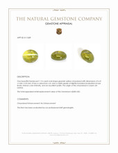 1.14 Ct. Cabochon Chrysoberyl from Ceylon (Sri Lanka) Appraisal