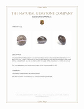3.62 Ct. Brown Cabochon Chrysoberyl from Ceylon (Sri Lanka) Appraisal