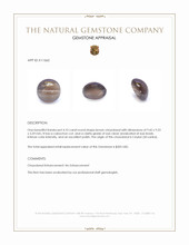 4.10 Ct. Brown Cabochon Chrysoberyl from Ceylon (Sri Lanka) Appraisal