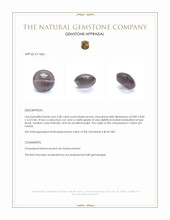 3.38 Ct. Brown Cabochon Chrysoberyl from Ceylon (Sri Lanka) Appraisal