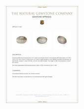 3.41 Ct. Cabochon Chrysoberyl from Ceylon (Sri Lanka) Appraisal