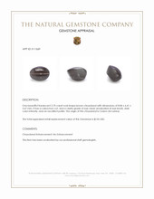 2.70 Ct. Brown Cabochon Chrysoberyl from Ceylon (Sri Lanka) Appraisal