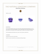 5.82 Ct. Violet Tanzanite from Tanzania Appraisal