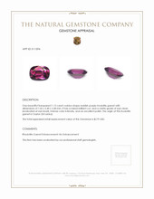 1.12 Ct. Rhodolite Garnet from Ceylon (Sri Lanka) Appraisal