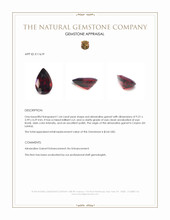 1.64 Ct. Red Almandine Garnet from Ceylon (Sri Lanka) Appraisal