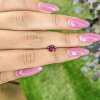 0.92 Ct. Rhodolite Garnet from Ceylon (Sri Lanka) Life Style