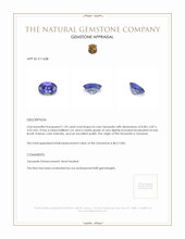 1.39 Ct. Bi Color Tanzanite from Tanzania Appraisal