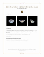 1.65 Ct. Rainbow Moonstone from Ceylon (Sri Lanka) Appraisal