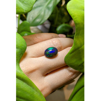 3.70 Ct. Cabochon Black Opal from Ethiopia Life Style