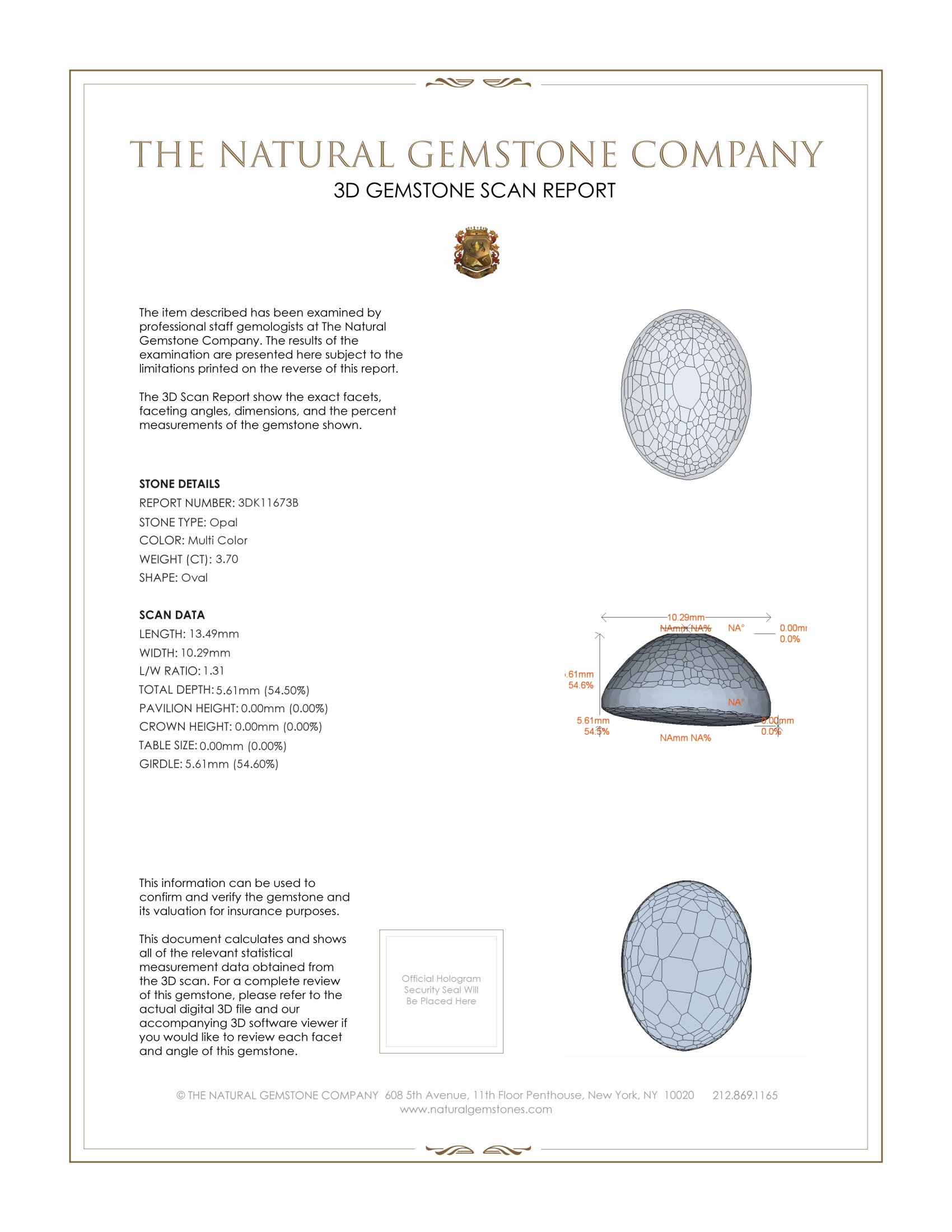 3.70 Ct. Cabochon Black Opal from Ethiopia