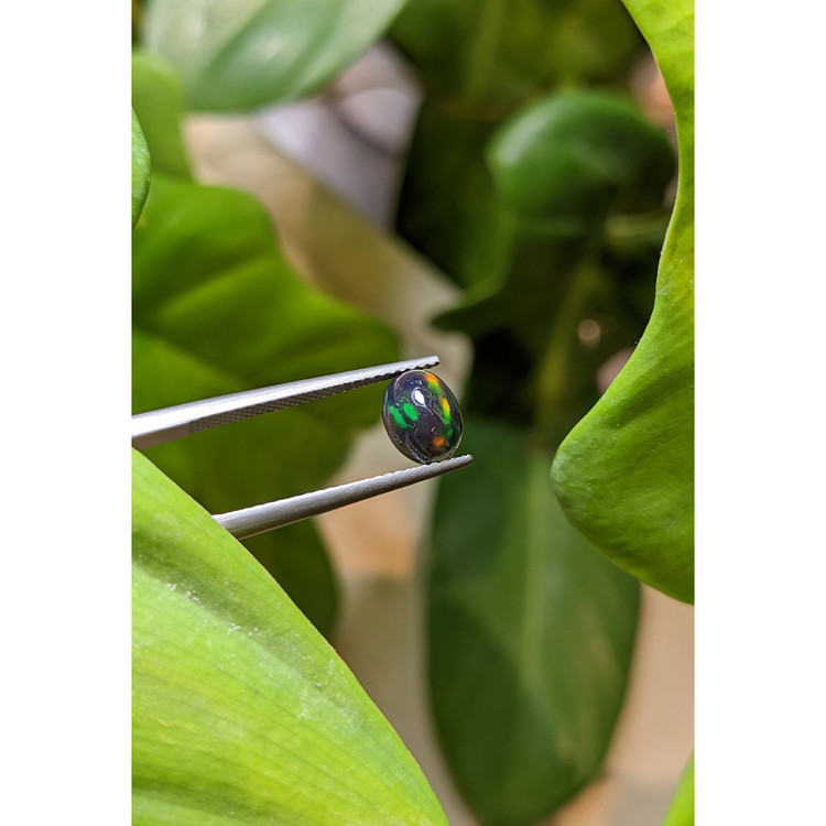0.83 Ct. Cabochon Black Opal from Ethiopia