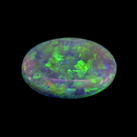 3.91 Ct. Cabochon Black Opal from Australia Video