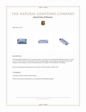 3.79 Ct. Tanzanite from Tanzania Appraisal