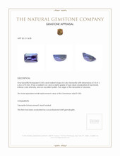 2.83 Ct. Tanzanite from Tanzania Appraisal