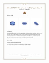 1.93 Ct. Tanzanite from Tanzania Appraisal