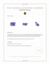 2.14 Ct. Tanzanite from Tanzania Appraisal