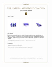 2.06 Ct. Tanzanite from Tanzania Appraisal