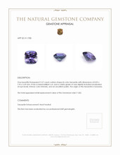 2.57 Ct. Tanzanite from Tanzania Appraisal