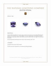 2.57 Ct. Bi Color (Peacock) Tanzanite from Tanzania Appraisal