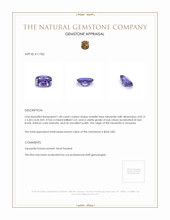 1.40 Ct. Tanzanite from Tanzania Appraisal