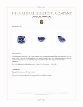 1.36 Ct. Tanzanite from Tanzania Appraisal