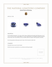 1.36 Ct. Tanzanite from Tanzania Appraisal