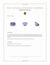 1.88 Ct. Tanzanite from Tanzania Appraisal