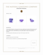 1.58 Ct. Tanzanite from Tanzania Appraisal