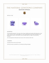 1.58 Ct. Tanzanite from Tanzania Appraisal
