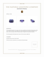 1.95 Ct. Tanzanite from Tanzania Appraisal