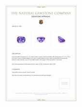 1.73 Ct. Tanzanite from Tanzania Appraisal