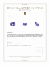 1.75 Ct. Tanzanite from Tanzania Appraisal