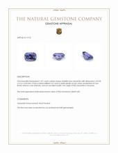 1.87 Ct. Tanzanite from Tanzania Appraisal