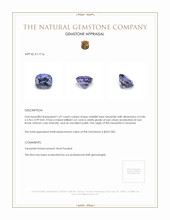 1.47 Ct. Tanzanite from Tanzania Appraisal