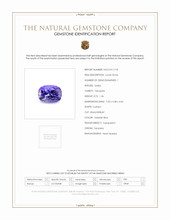 1.36 Ct. Tanzanite from Tanzania Scan Report