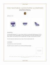 1.51 Ct. Tanzanite from Tanzania Appraisal