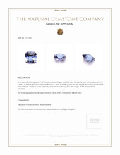 1.37 Ct. Tanzanite from Tanzania Appraisal