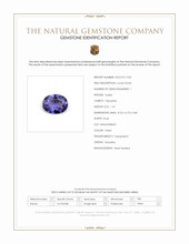 1.41 Ct. Tanzanite from Tanzania Scan Report