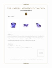 1.51 Ct. Tanzanite from Tanzania Appraisal